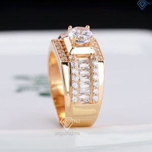 Nhẫn bạc nam xi mạ vàng hồng đính đá trắng NNA0740-XH - Trang sức TNJ