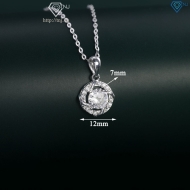 Dây chuyền bạc nữ mặt tròn đính đá DCN0648 - Trang sức TNJ