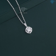 Dây chuyền bạc nữ mặt tròn đính đá DCN0648 - Trang sức TNJ