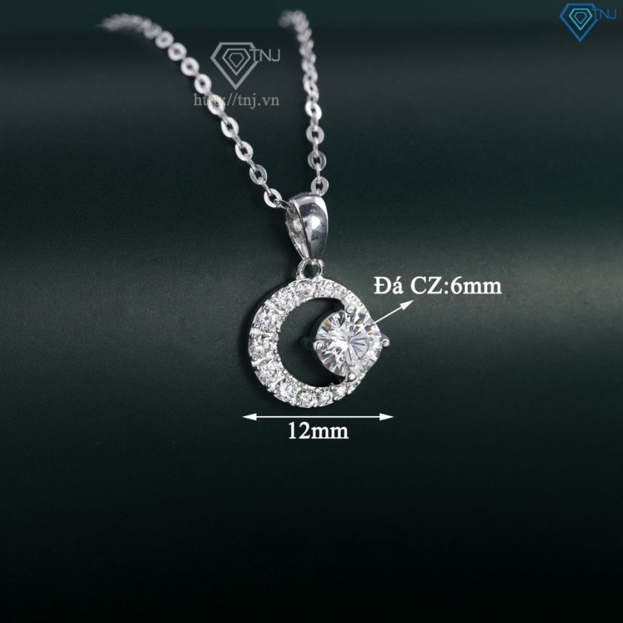 Dây chuyền bạc nữ mặt trăng đính đá đẹp DCN0649 - Trang sức TNJ