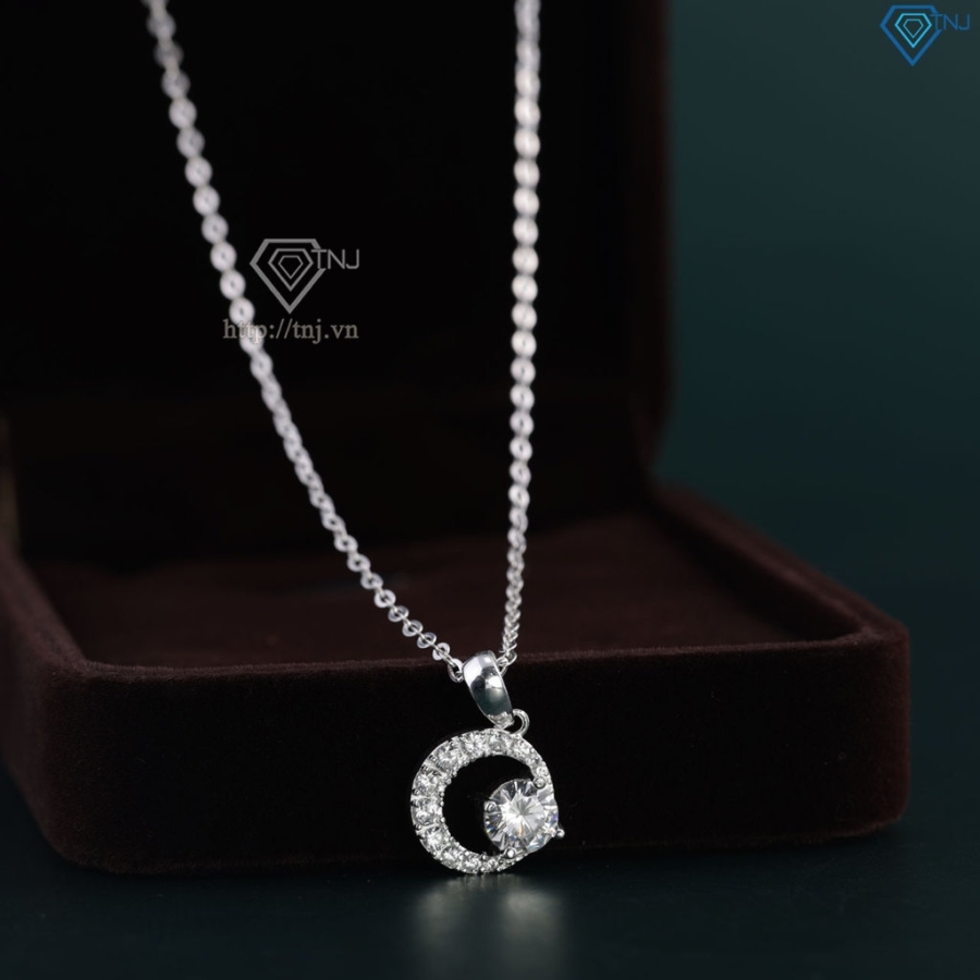 Dây chuyền bạc nữ mặt trăng đính đá đẹp DCN0649 - Trang sức TNJ