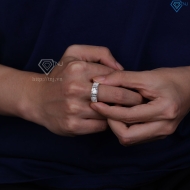 Nhẫn bạc nam đính đá đơn giản NNA0790