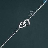 Lắc tay bạc nữ hình trái tim khắc tên LTN0236