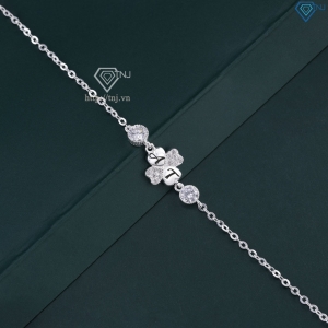 Lắc tay bạc nữ cỏ 4 lá khắc tên LTN0361 - Trang Sức TNJ