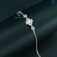 Quà 20 10 cho người yêu lắc tay bạc nữ cỏ 4 lá khắc tên LTN0361