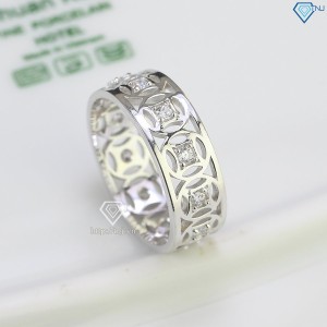Nhẫn bạc nam kim tiền xi mạ bạch kim NNA0304-XK