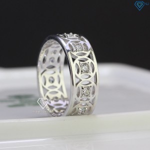 Nhẫn bạc nam kim tiền xi mạ bạch kim NNA0304-XK