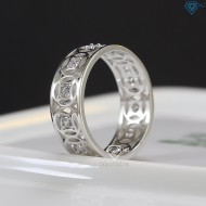 Nhẫn bạc nam kim tiền xi mạ bạch kim NNA0304-XK