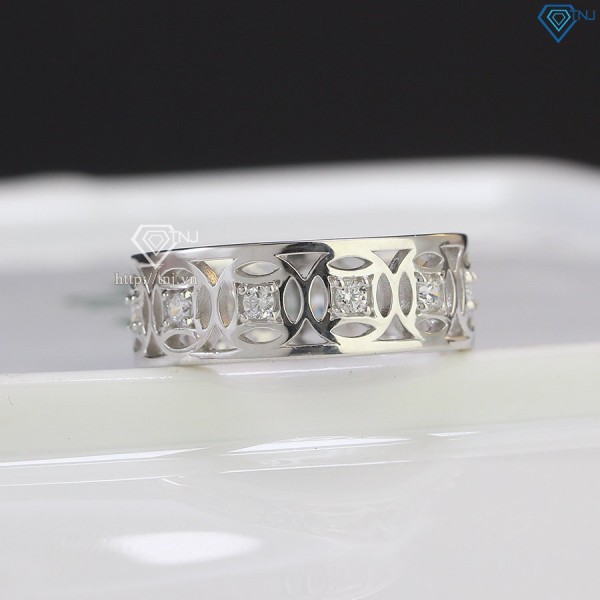 Nhẫn bạc nam kim tiền xi mạ bạch kim NNA0304-XK