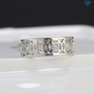 Nhẫn bạc nam kim tiền xi mạ bạch kim NNA0304-XK