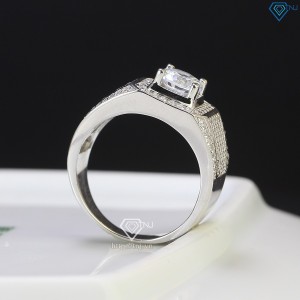 Nhẫn bạc nam xi kim đính đá NNA0306-XK