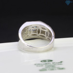 Nhẫn bạc nam xi kim đính đá NNA0306-XK