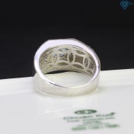 Nhẫn bạc nam xi kim đính đá NNA0306-XK