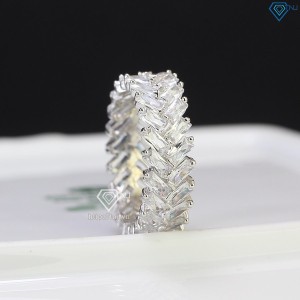 Nhẫn bạc nam xi mạ bạch kim full đá NNA0340-XK