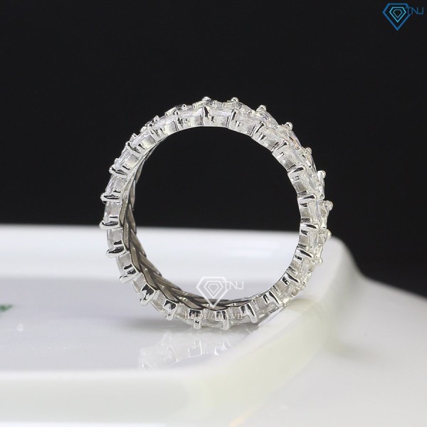 Nhẫn bạc nam xi mạ bạch kim full đá NNA0340-XK