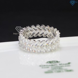 Nhẫn bạc nam xi mạ bạch kim full đá NNA0340-XK