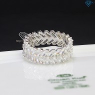 Nhẫn bạc nam xi mạ bạch kim full đá NNA0340-XK