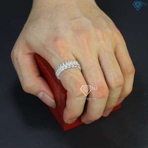 Nhẫn bạc nam xi mạ bạch kim full đá NNA0340-XK