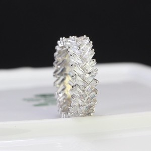 Nhẫn bạc nam xi mạ bạch kim full đá NNA0340-XK