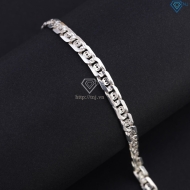 Lắc tay bạc nam hoạ tiết kim tiền LTA0229