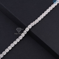 Lắc tay bạc nam Tennis vuông đính full Moissanite 5.0mm LTAM0014
