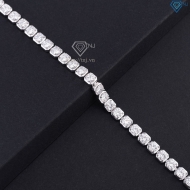 Lắc tay bạc nam Tennis vuông đính full Moissanite 5.0mm LTAM0014