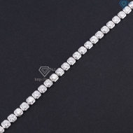 Lắc tay bạc nam Tennis vuông đính full Moissanite 5.0mm LTAM0014