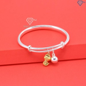 Quà Noel cho bé lắc bạc cho trẻ sơ sinh khắc tên hình rắn vàng LTT0183