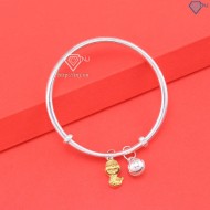 Quà Noel cho bé lắc bạc cho trẻ sơ sinh khắc tên hình rắn vàng LTT0183