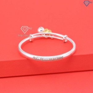 Quà Noel cho bé lắc bạc cho trẻ sơ sinh khắc tên hình rắn vàng LTT0183