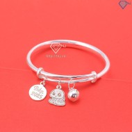 Quà Noel cho bé lắc bạc cho bé sơ sinh khắc tên hình con rắn LTT0179