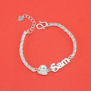 Quà Noel cho bé lắc bạc cho bé khắc tên hình con rắn LTT0178