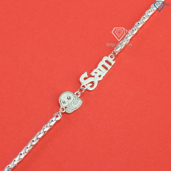 Quà Noel cho bé lắc bạc cho bé khắc tên hình con rắn LTT0178
