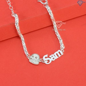 Quà Noel cho bé lắc bạc cho bé khắc tên hình con rắn LTT0178