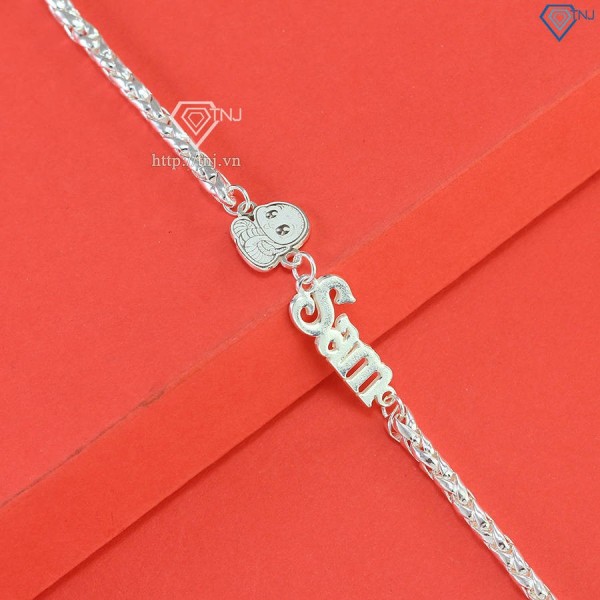 Quà Noel cho bé lắc bạc cho bé khắc tên hình con rắn LTT0178