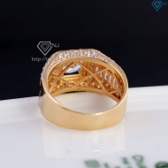 Nhẫn bạc nam xi mạ vàng hồng mặt vuông cao cấp NNA0820-- Trang sức TNJ
