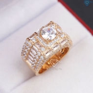 Nhẫn bạc nam xi mạ vàng hồng bản to cao cấp NNA0432-XH Trang sức TNJ