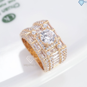 Nhẫn bạc nam xi mạ vàng hồng bản to cao cấp NNA0432-XH Trang sức TNJ
