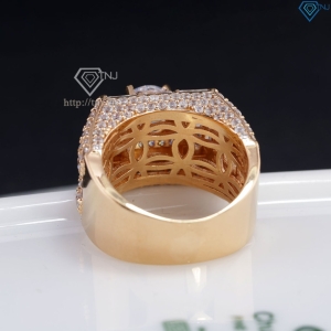 Nhẫn bạc nam xi mạ vàng hồng bản to cao cấp NNA0432-XH Trang sức TNJ