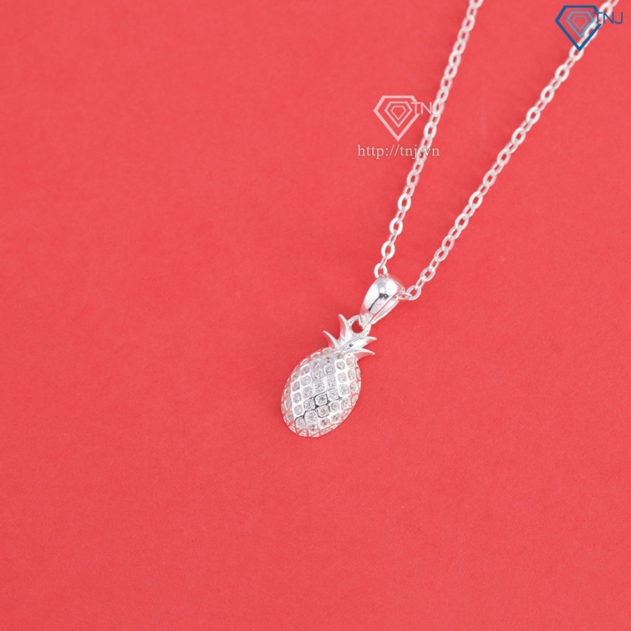 Dây chuyền bạc cho bé hình quả dứa đính đá DCT0135