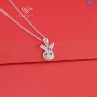 Dây chuyền bạc cho bé hình con thỏ đính đá DTN0049 - Trang Sức TNJ