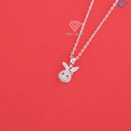 Dây chuyền bạc cho bé hình con thỏ đính đá DTN0049 - Trang Sức TNJ