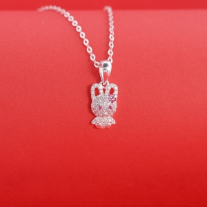 Dây chuyền bạc cho bé hình con thỏ dễ thương DTN0050