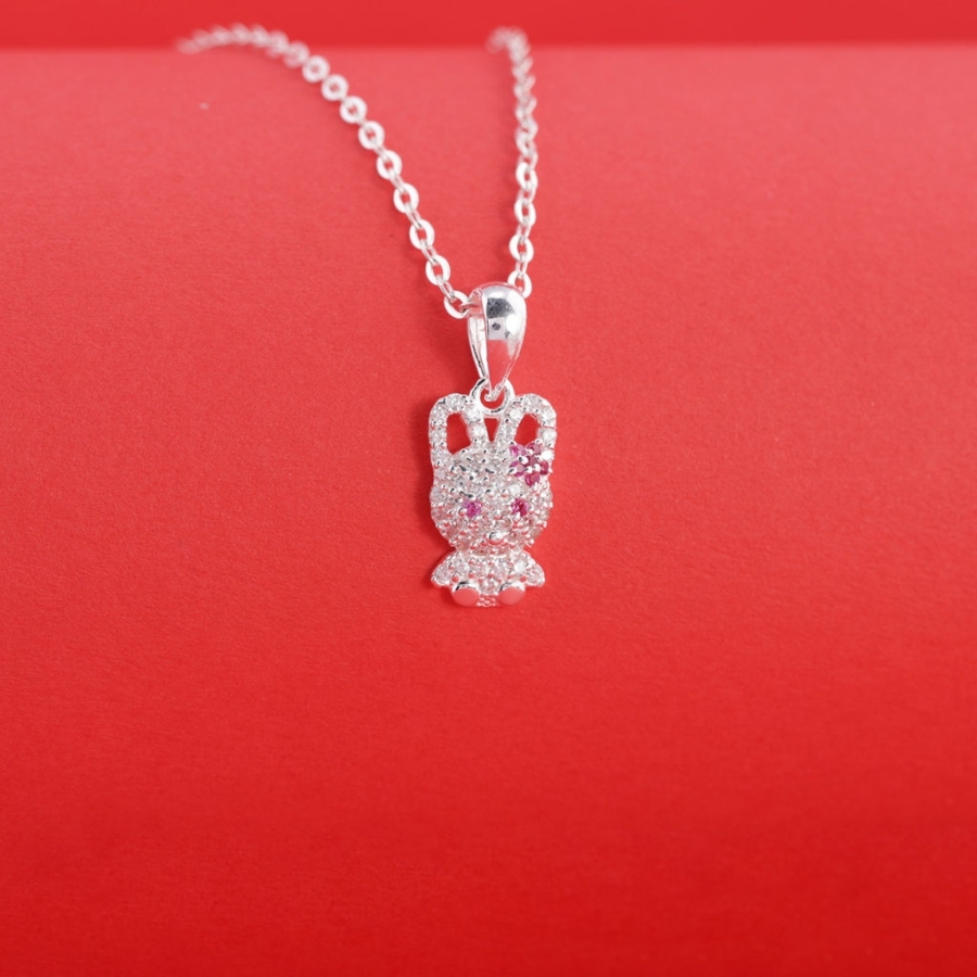 Dây chuyền bạc cho bé hình con thỏ dễ thương DTN0050