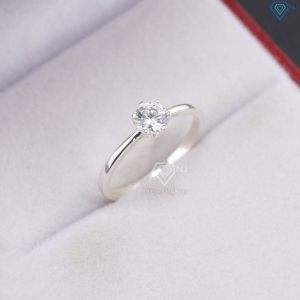 Nhẫn bạc nữ đơn giản đính đá NN0530 - Trang Sức TNJ