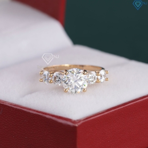 Nhẫn nữ xi vàng hồng đính full kim cương Moissanite NNM0086-XH