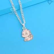 Dây chuyền bạc cho bé hình con rồng khắc tên dễ thương DCT0124