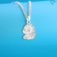 Dây chuyền bạc cho bé hình con rồng khắc tên dễ thương DCT0124