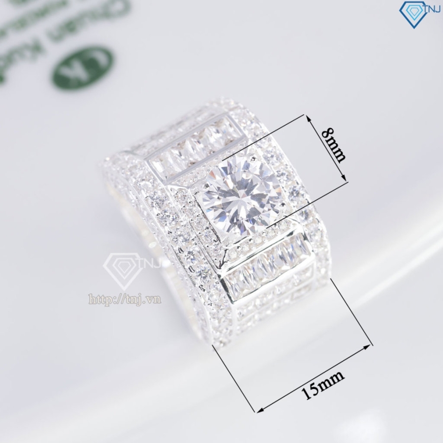 Nhẫn nam bạc bản to cao cấp NNA0878