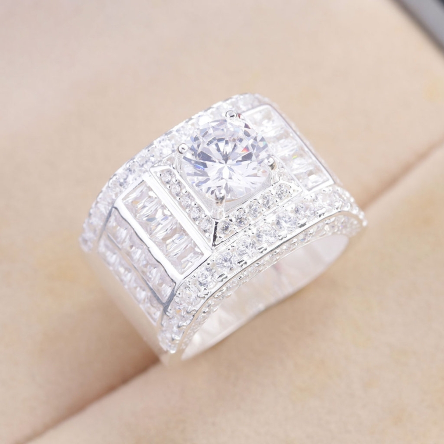 Nhẫn nam bạc bản to cao cấp NNA0878